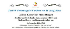 Flyer Carillon Konzert 